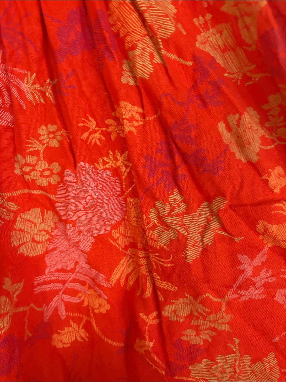 Universal Thread Orange Floral Smocked Sundress - Picture 4 of 6